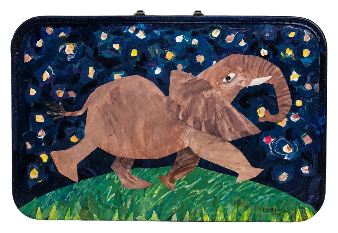 Illustrated suitcase by Brendan Wenzel, view 2